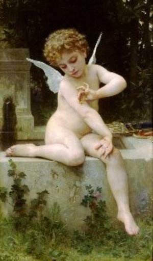 William-Adolphe Bouguereau - LAmour Au Papillon