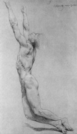 William-Adolphe Bouguereau - Flagellation Of Christ Study In Pencil