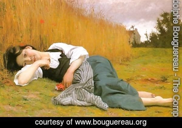William-Adolphe Bouguereau - Rest at Harvest 1865